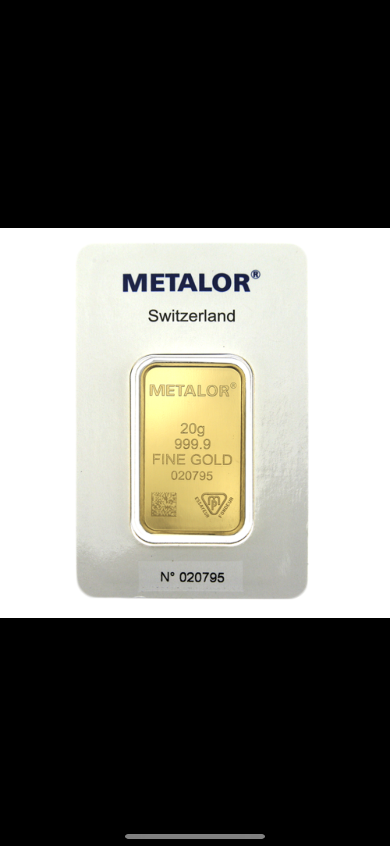 METALOR 20gr Bar